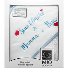 ACCAPPATOIO NEONATO TRIANGOLO AMORE MAMMA E PAPA' 