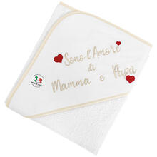 ACCAPPATOIO NEONATO TRIANGOLO AMORE MAMMA E PAPA' 