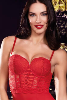 BODY DONNA ROSSO NATALE 