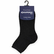 CALZINO DONNA FANTASIA FRESCO COTONE TRECCINA 