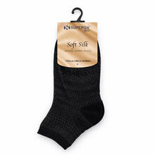 CALZINO DONNA FANTASIA JACQUARD VISCOSA EFFETTO SETA 