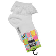 CALZINO NEONATA CON PIZZO 