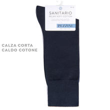 CALZINO UOMO SANITARIO CORTO CALDO COTONE SENZA ELASTICO 