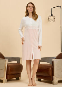 CAMICIA DA NOTTE DONNA INTERLOCK APERTA 