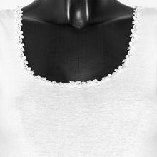 CAMICIOLA DONNA SPALLA LARGA PIZZO MACRAME' 