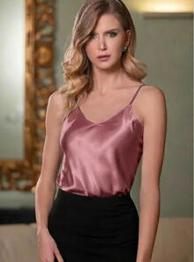 CANOTTA DONNA SPALLA STRETTA RASO 