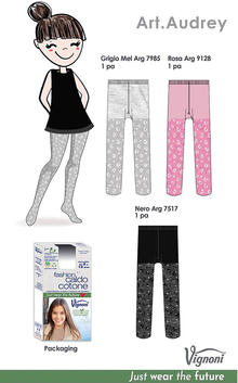 COLLANT BIMBA CALDO COTONE LUREX NATALIZIO 