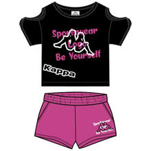 COMPLETO BAMBINA MANICA CORTA CON APERTURA SULLA SPALLA 