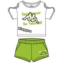 COMPLETO BAMBINA MANICA CORTA CON APERTURA SULLA SPALLA 