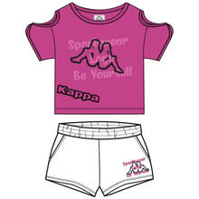 COMPLETO BAMBINA MANICA CORTA CON APERTURA SULLA SPALLA 