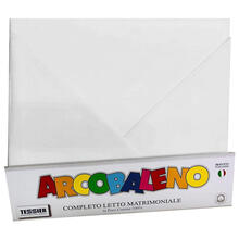 COMPLETO LETTO 2 PIAZZE COTONE TINTA UNITA 