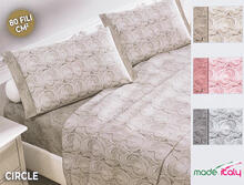 COMPLETO LETTO 2 PIAZZE PERCALLE 80 FILI 270X300 CM 