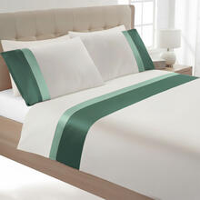 COMPLETO LETTO 2 PIAZZE PERCALLE CON BALZE IN RASO 
