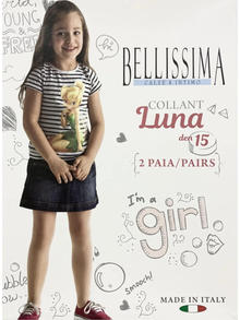 CONFEZIONE 2 PAIA COLLANT BIMBA 15 DENARI SETIFICATO 