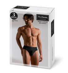 CONFEZIONE 3 PEZZI SLIP UOMO CON ELASTICO INTERNO 