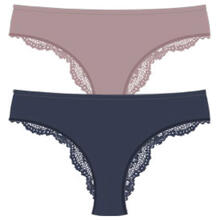 CONFEZIONE BRASILIANO 2 PEZZI IN PIZZO 2 COLORI ASSORTITI 