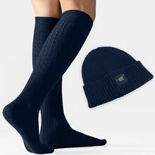 CONFEZIONE REGALO CAPPELLO CALDO + CALZA UOMO LUNGA 