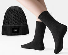 CONFEZIONE REGALO CAPPELLO CALDO + CALZINO CORTO DONNA 