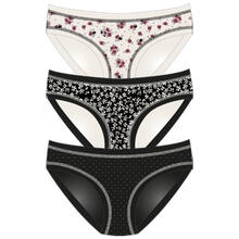 CONFEZIONE SLIP 3 PEZZI FANTASIA CON BORDINO 