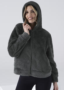 GIUBBINO DONNA PELLICCIOTTO IN BUSTA CON CAPPUCCIO 