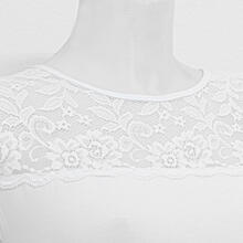 MAGLIA DONNA MEZZA MANICA CON CARRE' IN PIZZO 