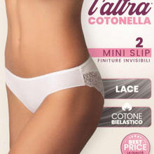 MINISLIP DONNA PIZZO IN COTONE ELASTICIZZATO 