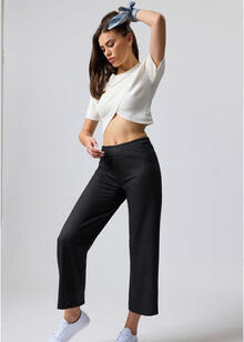 PANTALONE DONNA COMODO ZAMPA LARGA 