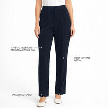 PANTALONE DONNA OTTOMANO MILLERIGHE LEGGERO PRIMAVERILE 