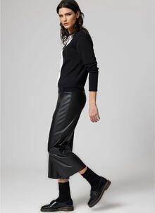 PANTALONE DONNA SIMILPELLE 3/4 AMPIO E COMODO 