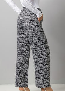 PANTALONE LARGO FANTASIA IN MORBIDA VISCOSA 