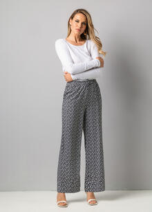 PANTALONE LARGO FANTASIA IN MORBIDA VISCOSA 