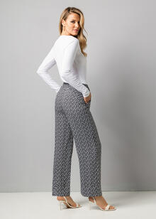 PANTALONE LARGO FANTASIA IN MORBIDA VISCOSA 