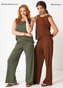 PANTALONE MAGLINA IN VISCOSA VESTIBILITA' AMPIA 