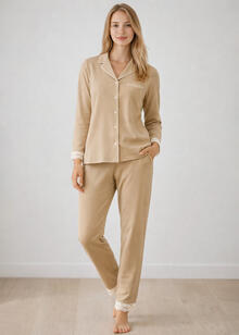 PIGIAMA DONNA INTERLOCK APERTO 