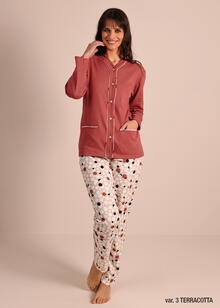 PIGIAMA DONNA INTERLOCK APERTO 