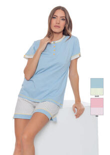 PIGIAMA DONNA MEZZA MANICA PANTALONCINO 