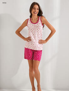 PIGIAMA DONNA MEZZA MANICA PANTALONCINO 