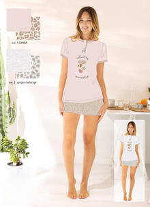 PIGIAMA DONNA MEZZA MANICA PANTALONCINO 