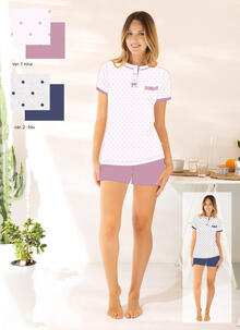 PIGIAMA DONNA MEZZA MANICA PANTALONCINO 