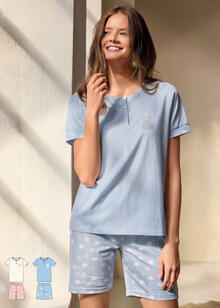 PIGIAMA DONNA MEZZA MANICA PANTALONCINO 