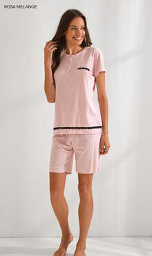 PIGIAMA DONNA MEZZA MANICA PANTALONCINO 