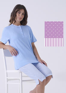 PIGIAMA DONNA MEZZA MANICA PESCATORE 