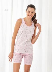 PIGIAMA DONNA SPALLA LARGA PANTALONCINO 