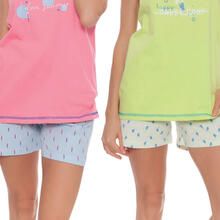 PIGIAMA DONNA SPALLA LARGA PANTALONCINO 