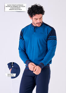 PIGIAMA UOMO INTERLOCK GARZATO 