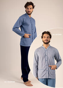 PIGIAMA UOMO LUNGO JERSEY APERTO 