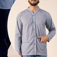 PIGIAMA UOMO LUNGO JERSEY APERTO 