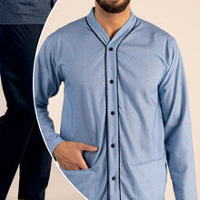 PIGIAMA UOMO LUNGO JERSEY APERTO 