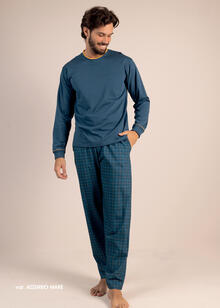 PIGIAMA UOMO LUNGO JERSEY GIROCOLLO 