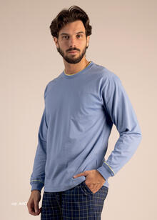 PIGIAMA UOMO LUNGO JERSEY GIROCOLLO 